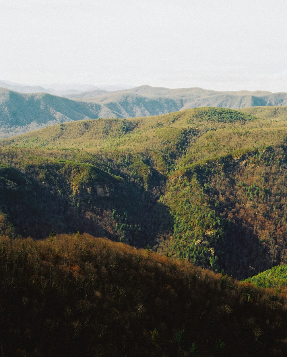 a view of a mountain range from a distance