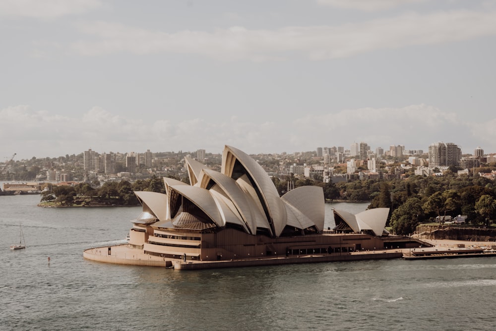 an aerial view of the sydney opera house