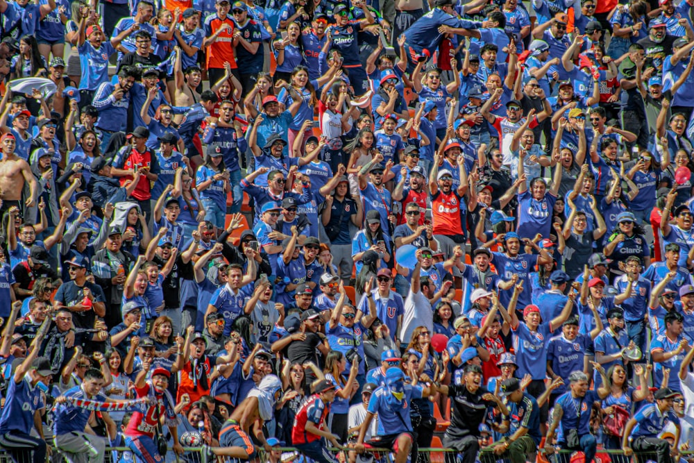 a large group of people in a stadium