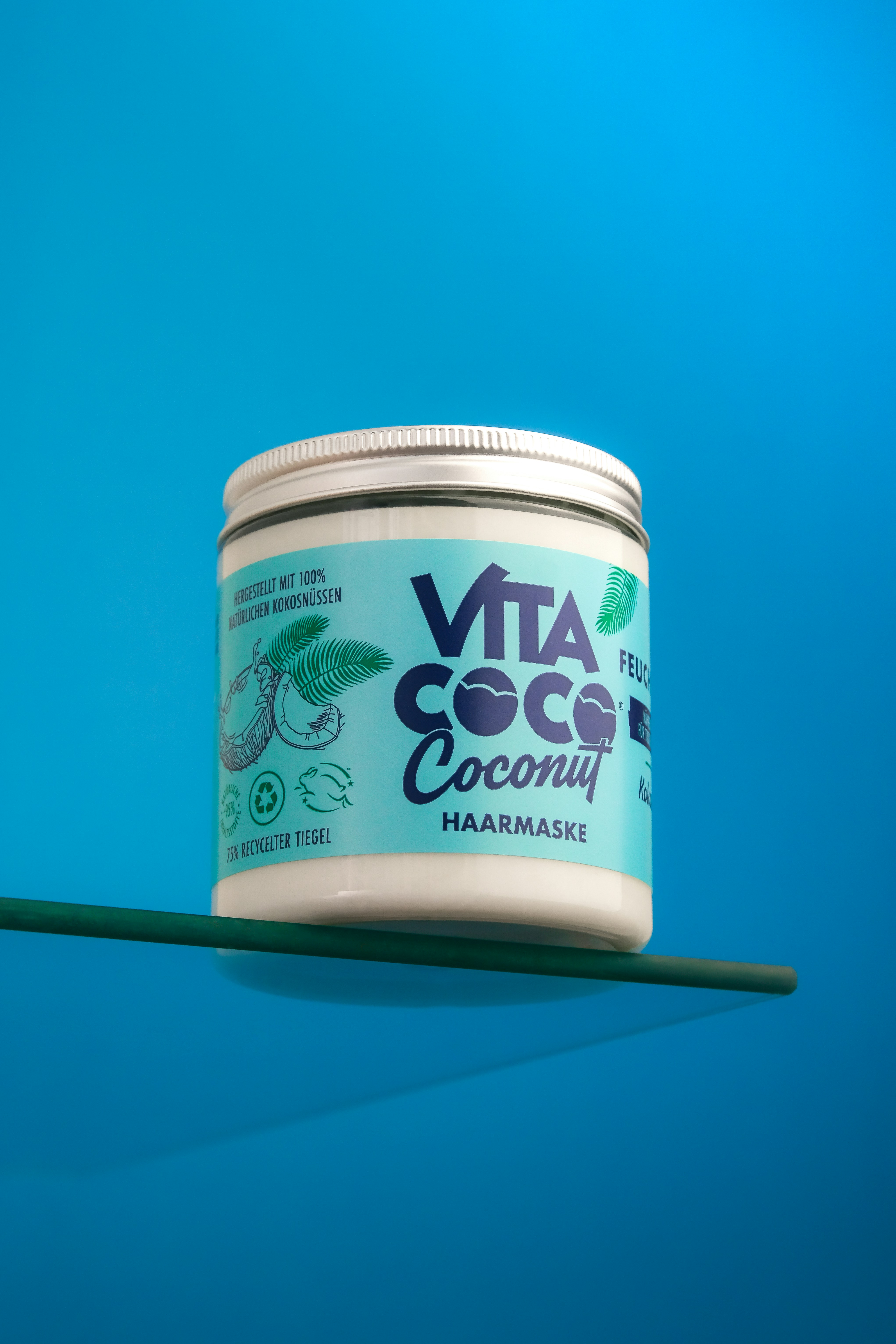 a jar of coconut paste sitting on a shelf