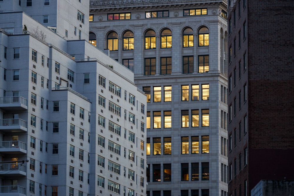 a very tall building with lots of windows