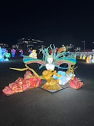 Colorful outdoor event showcasing artistic displays.