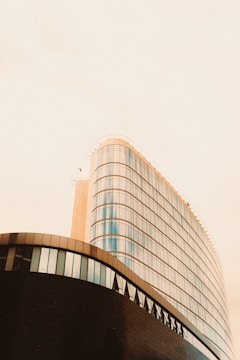 A modern office building showcasing architectural design.