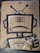 A paper bag features a stylized drawing of a robot holding a spray can. The robot has a large rectangular head with a barcode on its face and two antennae on top. The bag also includes QR codes and recyclable information printed at the top.