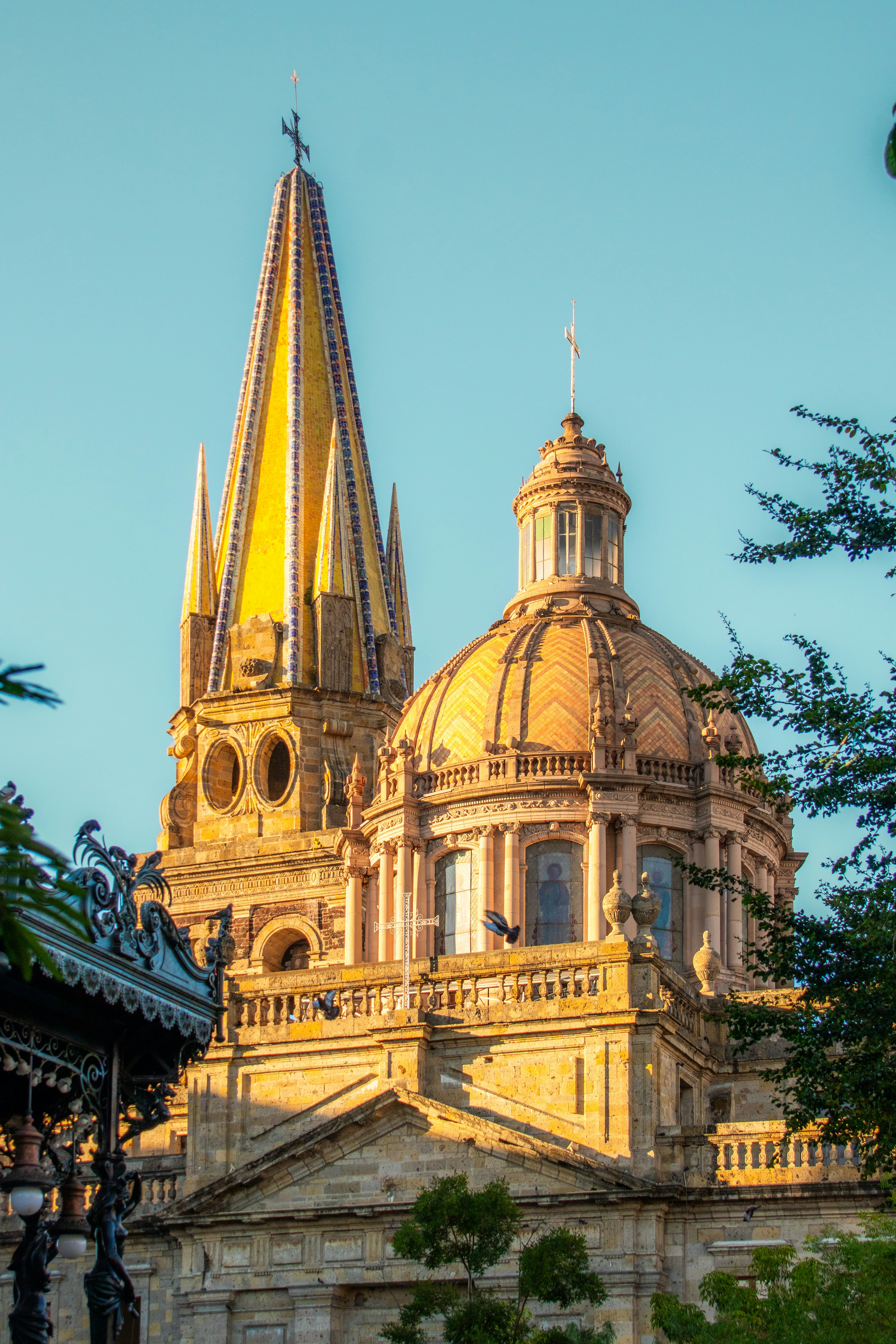 a large building with a clock on the top of it