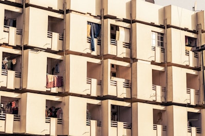 Facade of a small residential building with modern design