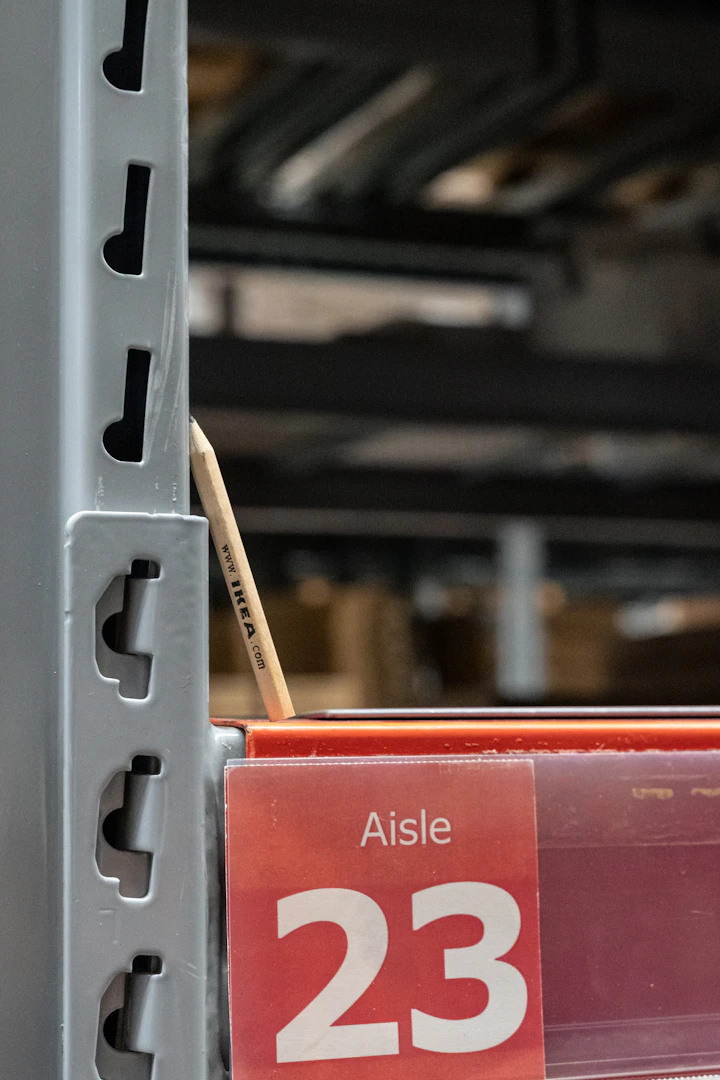 a store shelf with a price label on it