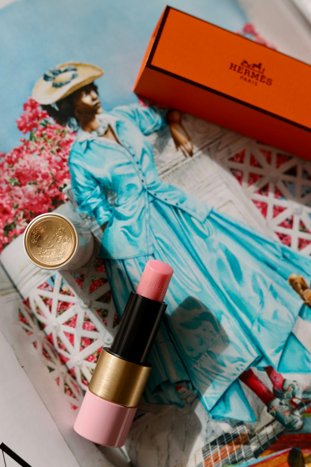 a close up of a lipstick on a table