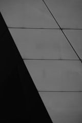 Post-punk inspired abstract shapes in stark black and gray tones.