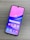 A smartphone with a colorful display featuring various app icons such as Store, Gallery, Google Play, and Google, is lying on a wooden surface. The screen has a gradient background of pink and purple shades.