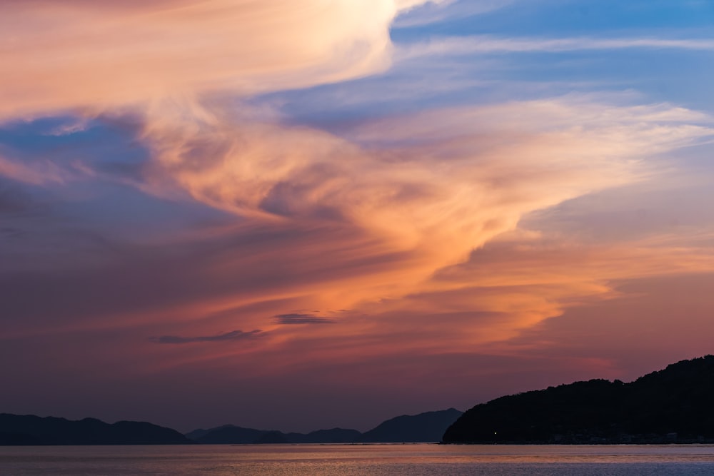 a colorful sunset over a body of water