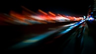 An abstract image of light trails symbolizing creativity and innovation.