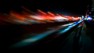 An abstract image of light trails symbolizing creativity and innovation.
