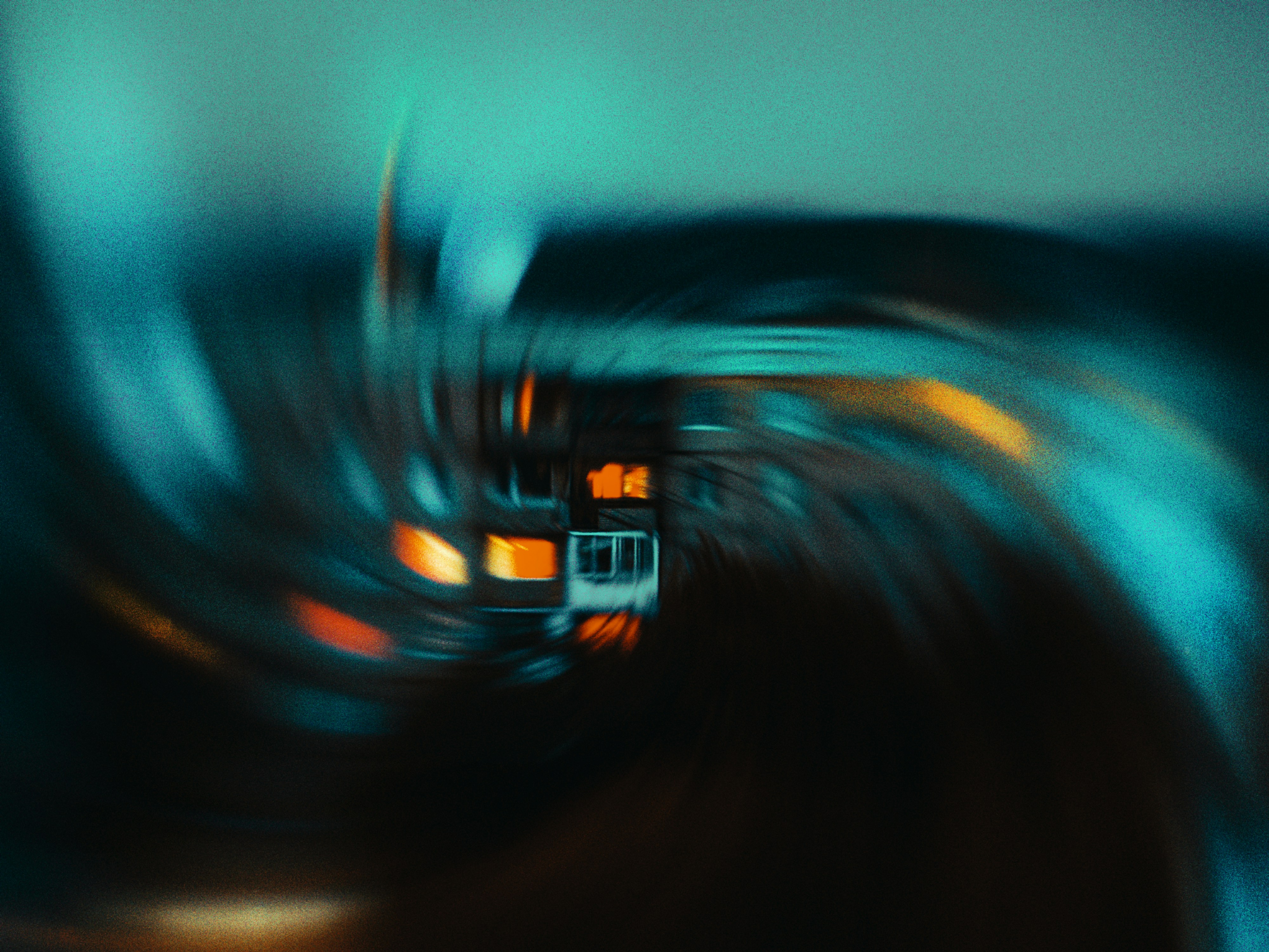 a blurry image of a car in a tunnel
