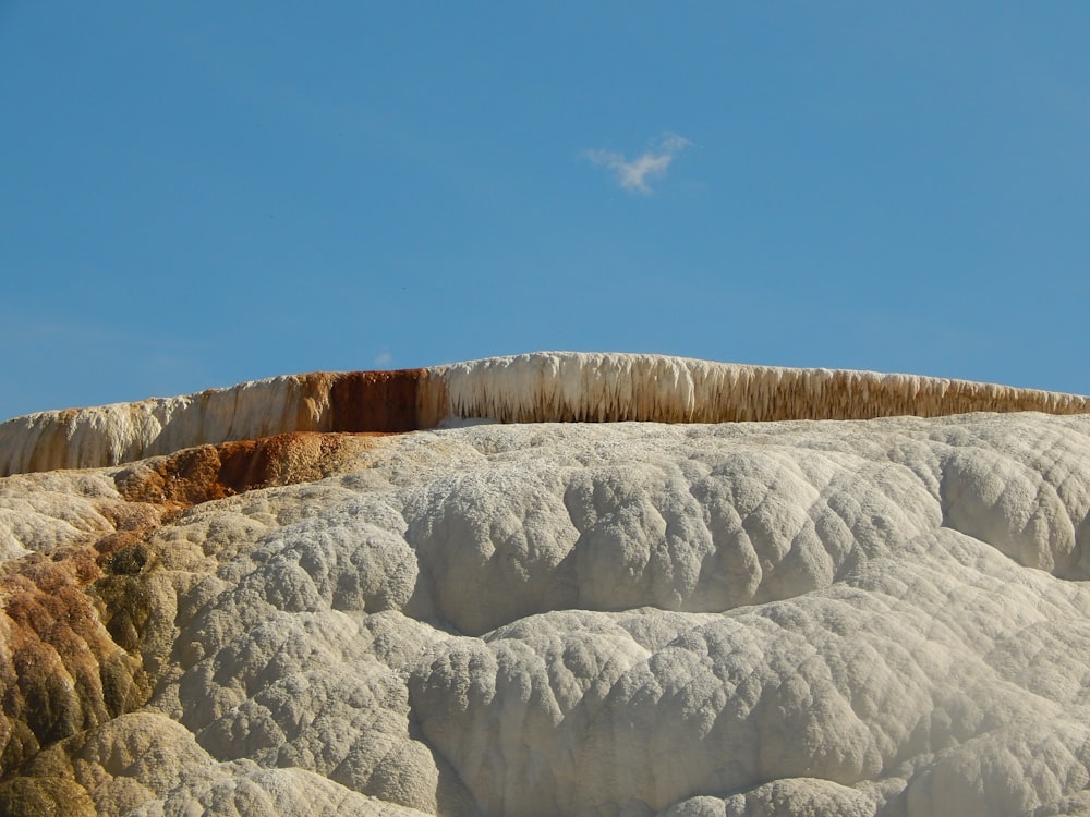 a view of a hill covered in ice and snow