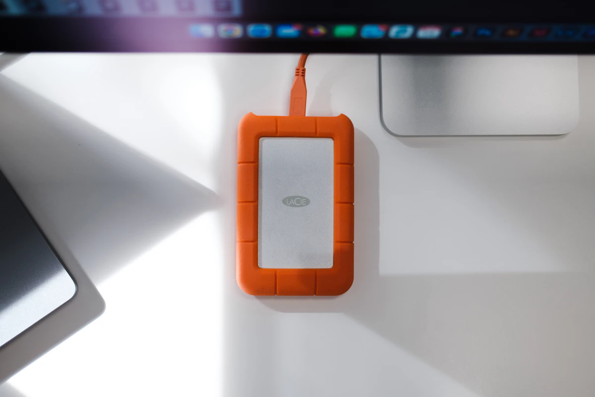 External hard drive for footage backup