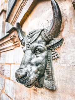 Close-up of a wooden and metalon cattle headlock installed in a rustic rural farm setting, showing detailed craftsmanship.
