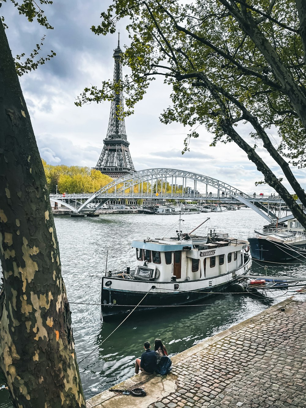 a couple of boats that are sitting in the water