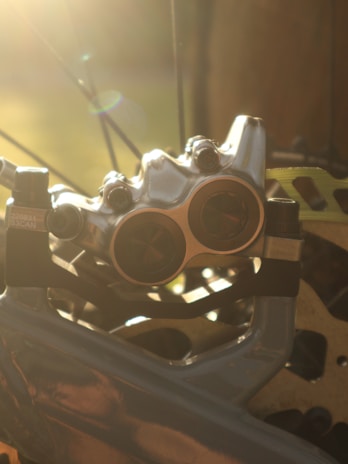 Detailed view of a custom-made brake disc highlighting precision craftsmanship