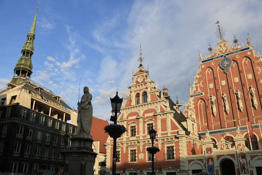 a large building with a clock on the top of it