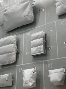Close-up of clear plastic bags filled with various products, showcasing durability and transparency.