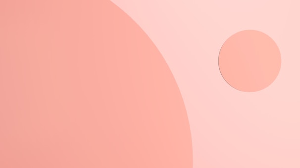 A size chart graphic with clear, elegant typography on a soft peach background.