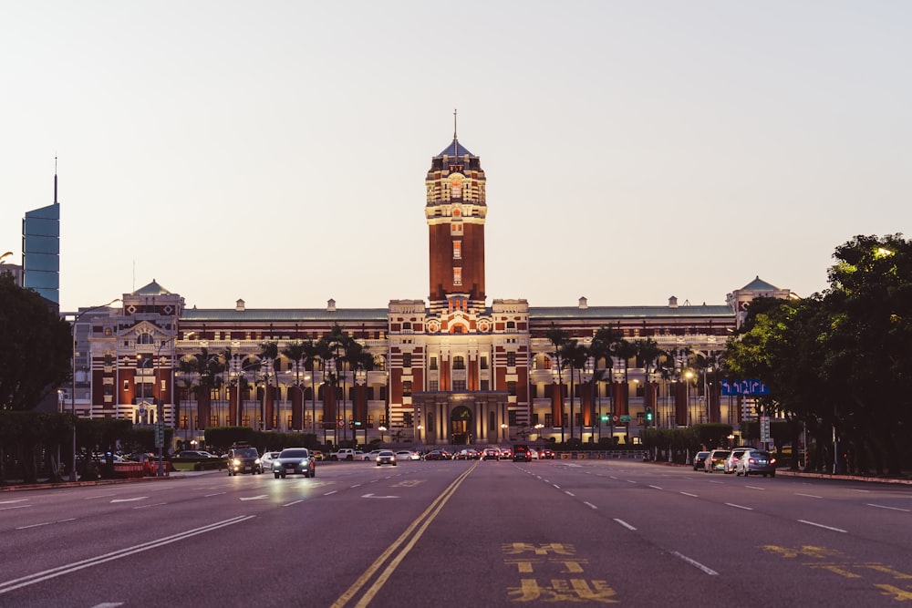 a large building with a clock tower on top of it