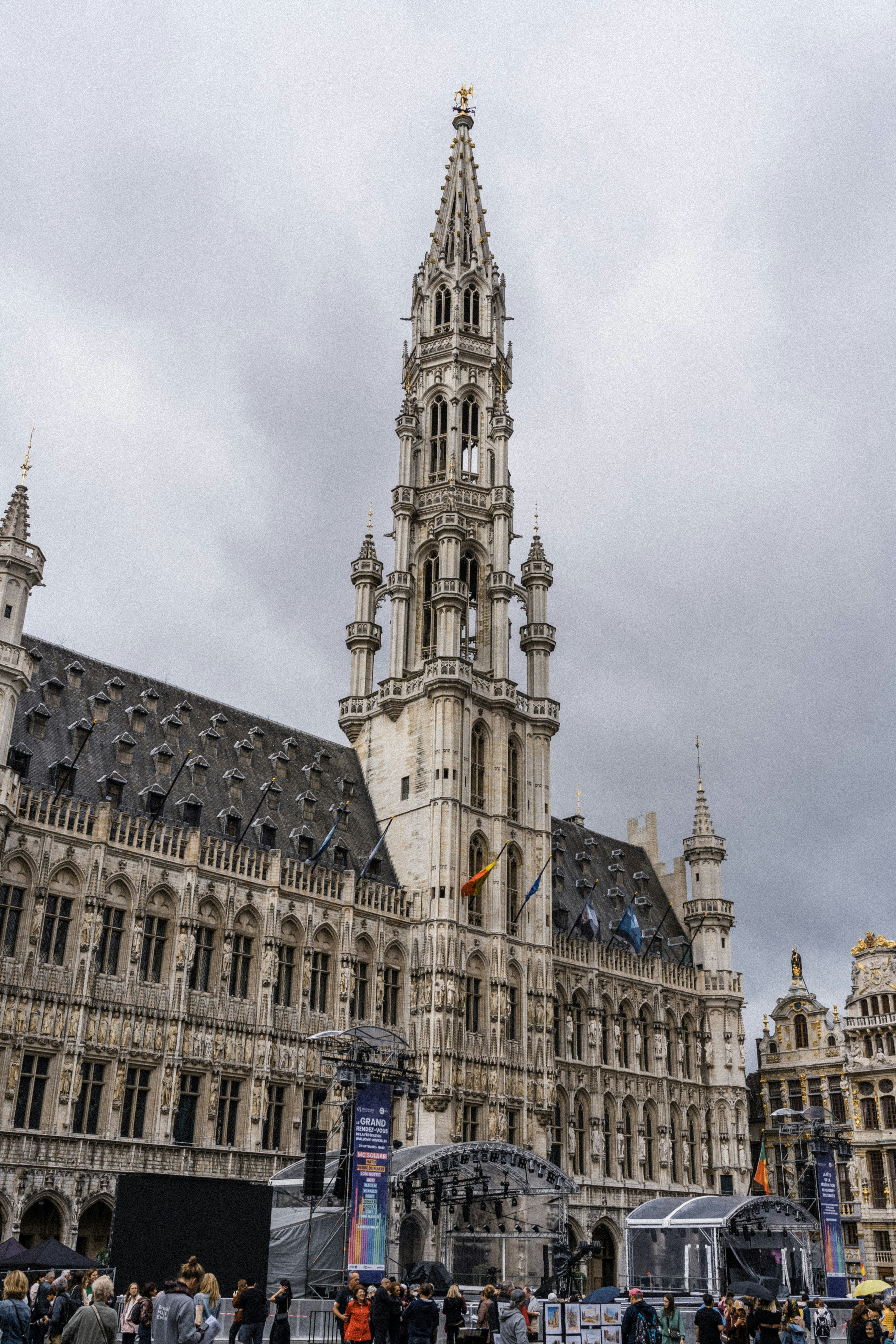 a large building with a clock tower on top of it