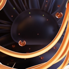 A cozy, abstract representation of a small universe nested within a larger cosmic structure.