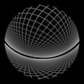 a black and white photo of a sphere