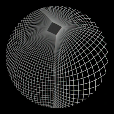 a black and white image of a sphere