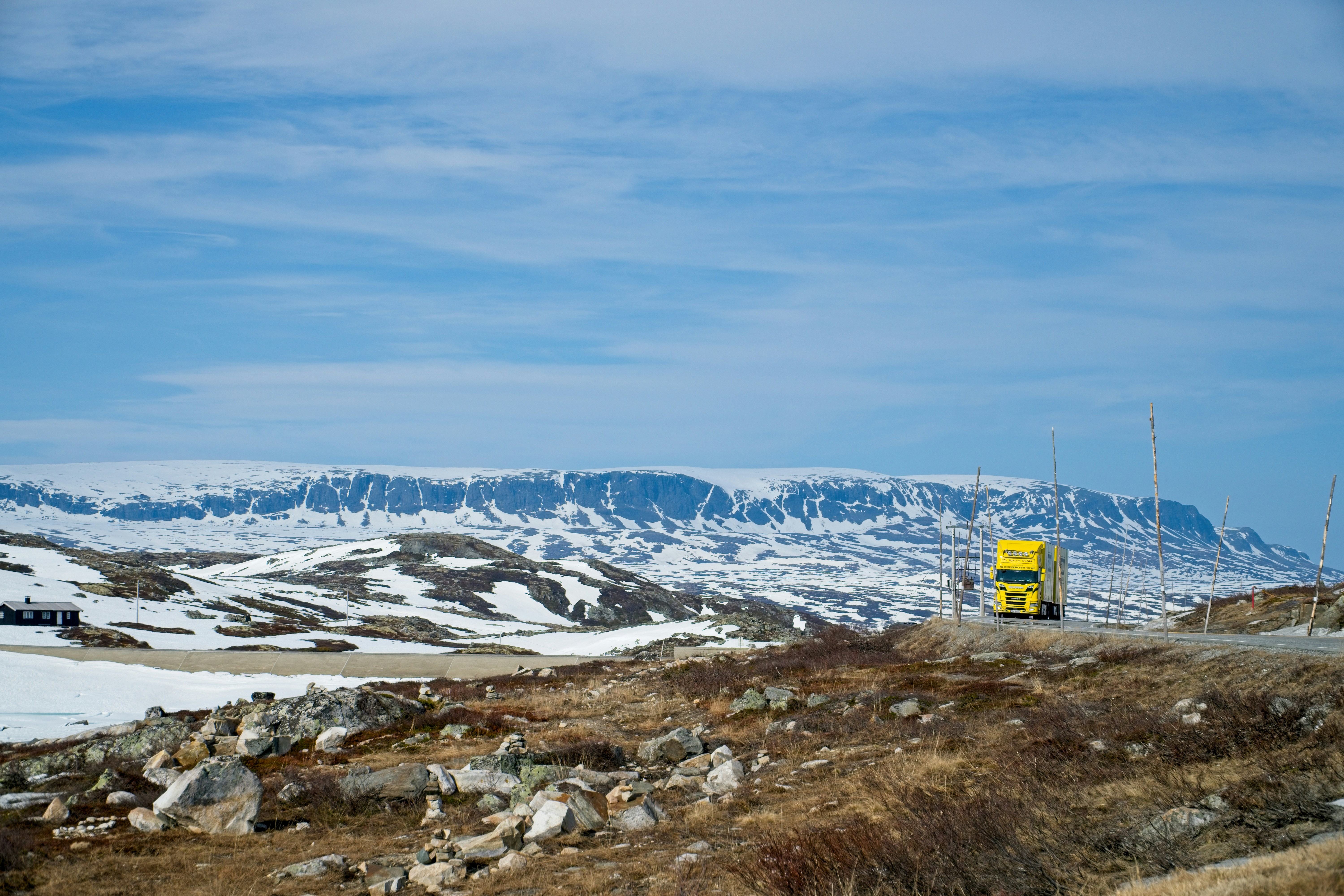 motorhome parked at Iceland campsite