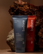 Before and after images showing teeth whitening results.