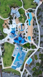 A spacious play area with recreational facilities.