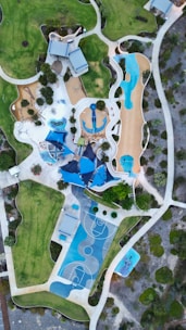 A spacious play area with recreational facilities.