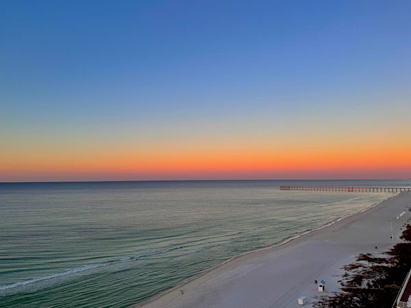 Emerald Coast pier at sunset — South Walton County, Florida