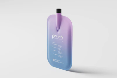 A violet icon showing a small, stylish fanny pack with a delicate design.