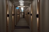 A completed project featuring fire-resistant doors in a hotel.