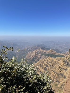 A panoramic view of the outback landscape with rugged hills and scattered shrubs stretching to the horizon.