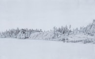 A serene acrylic painting of a tranquil lake surrounded by trees.