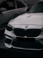 Before and after comparison of a car’s exterior finish.