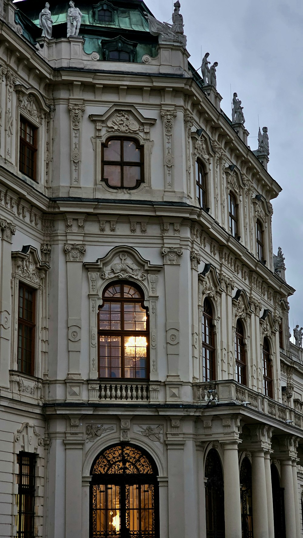 a large building with a clock on the top of it