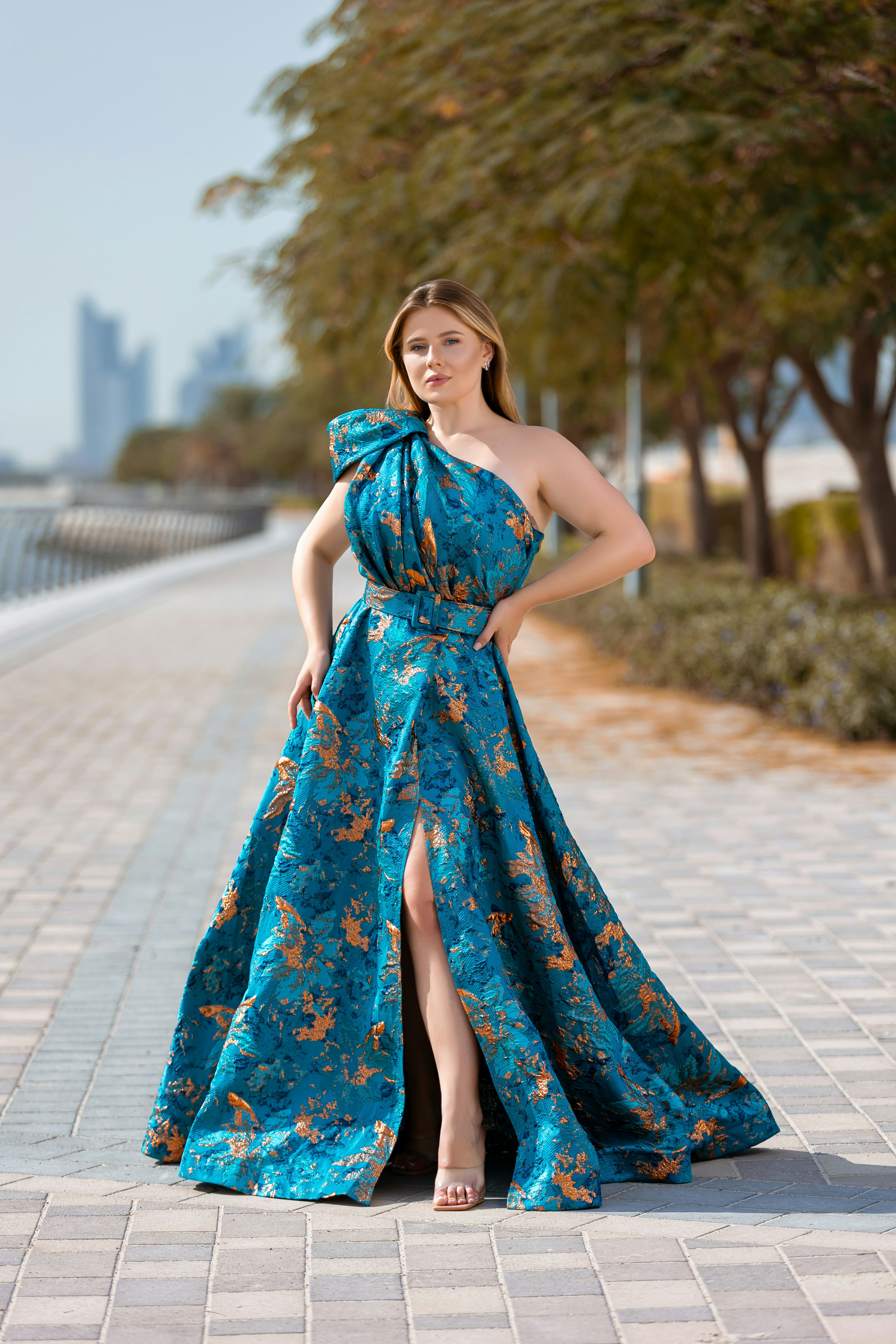 Bold Floral Midi Dress