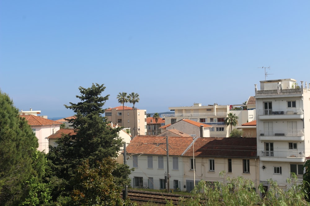 a view of a city with lots of tall buildings