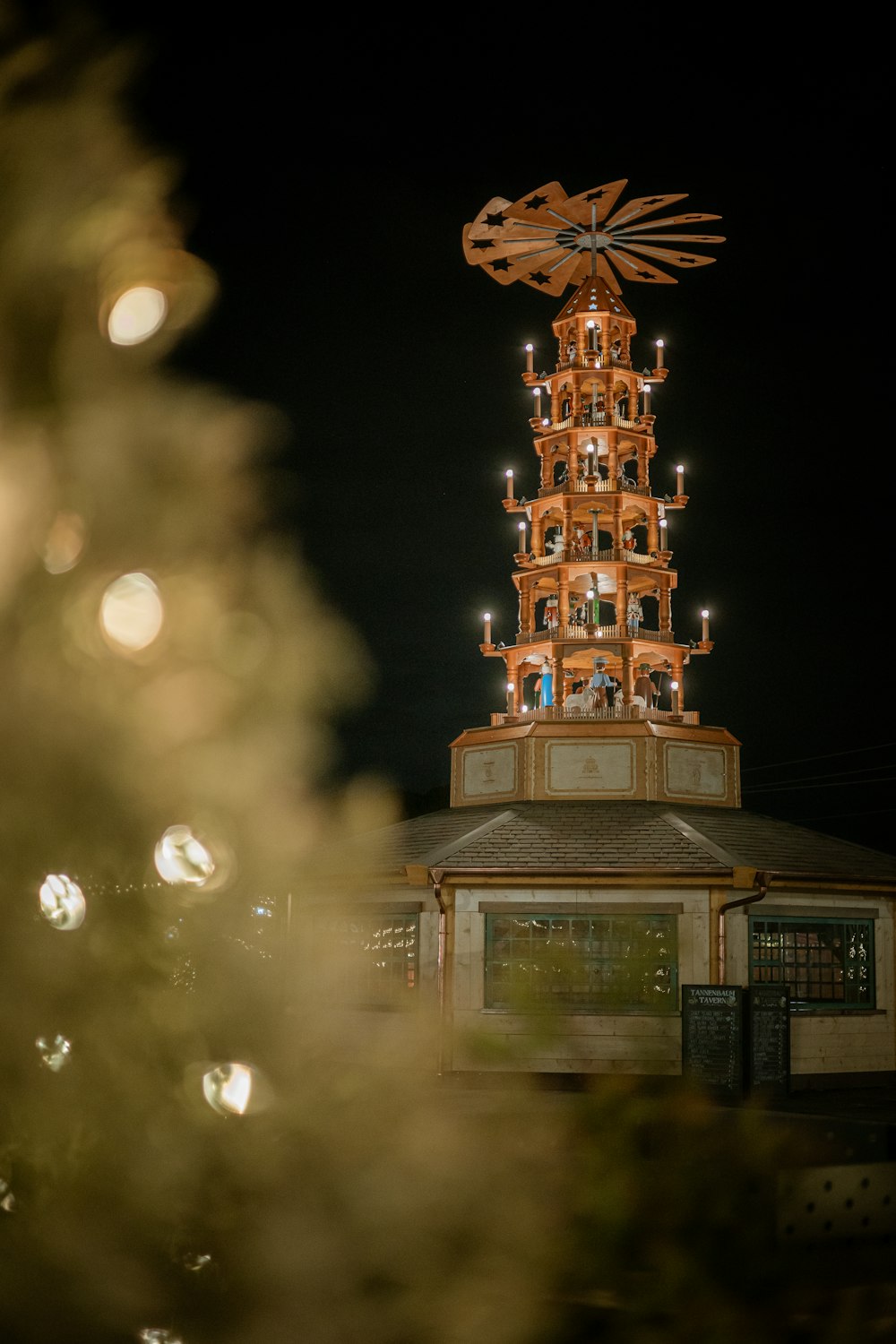 a tall tower with a clock on top of it