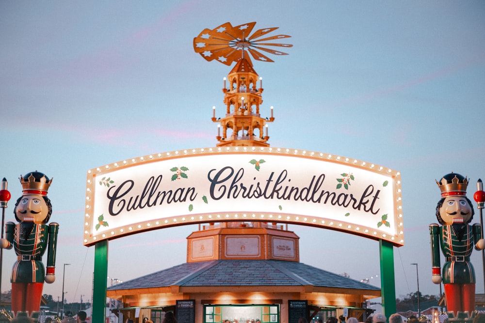 the entrance to the german christmas market