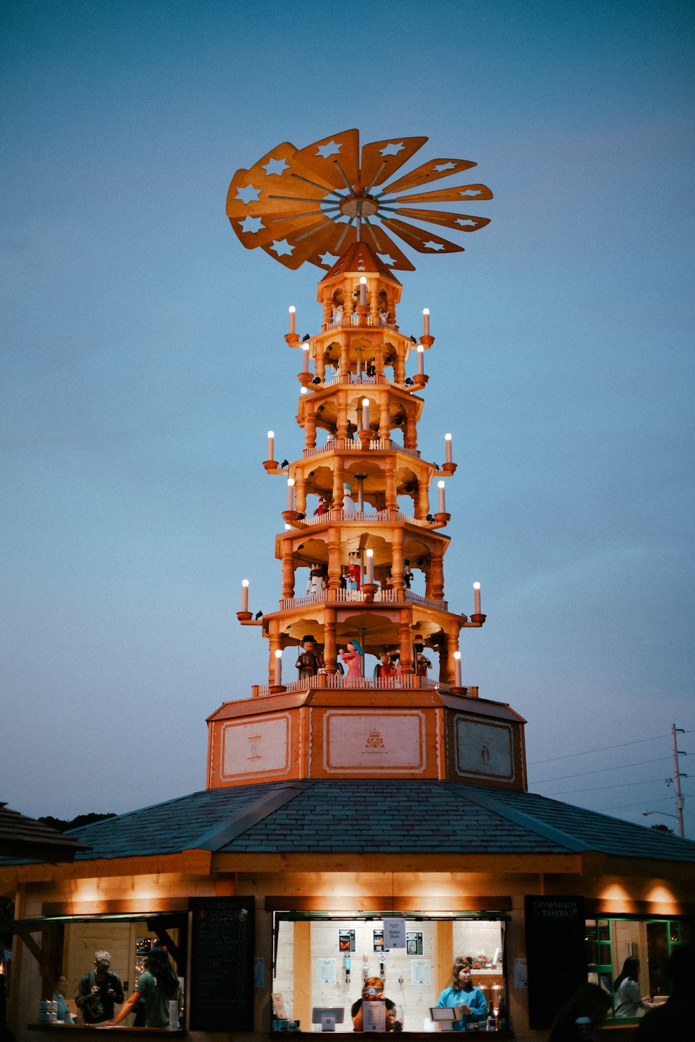 a tall tower with a clock on top of it