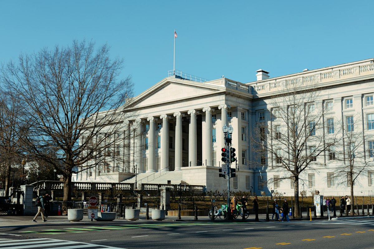 The U.S. Treasury Building in Washington, D.C.