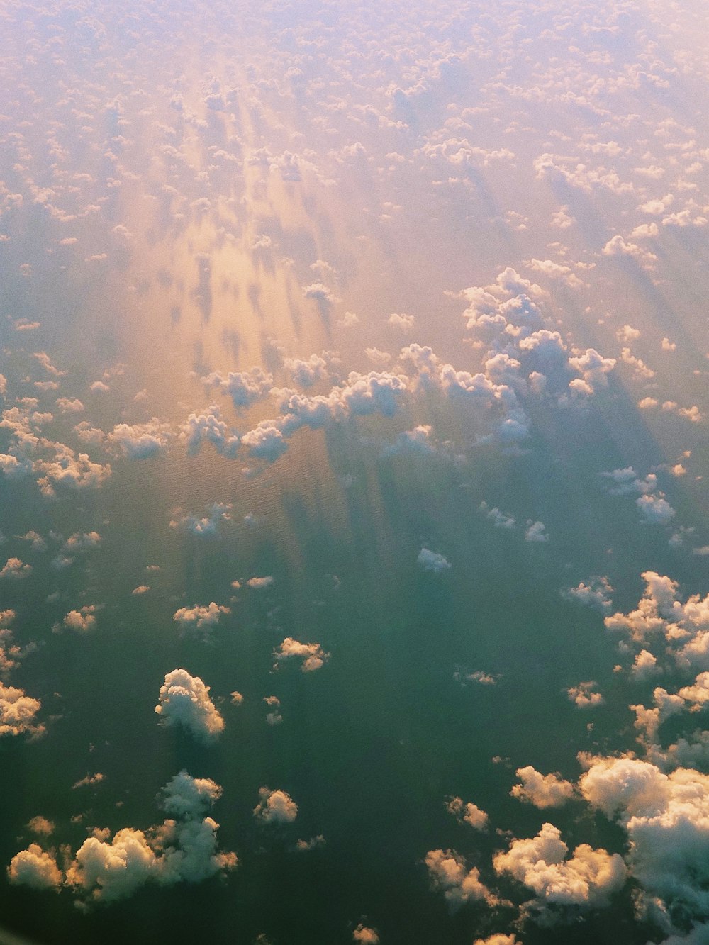 a view of the sky and clouds from an airplane