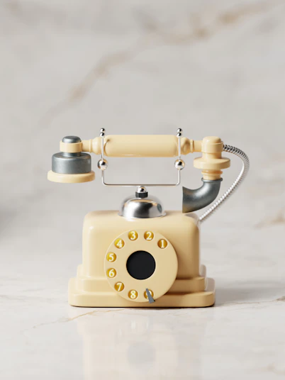 a toy phone sitting on top of a table